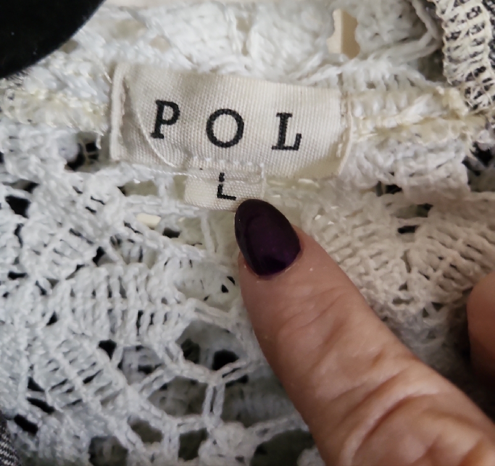 POL Black and White Crochet-Trim Hooded Jacket - Picture 5 of 9